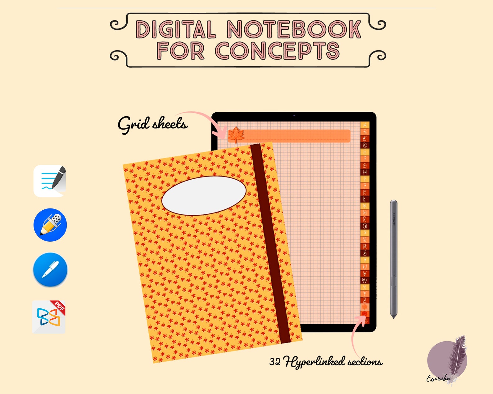 Digital Notebook Hyperlink Pdf. Digital Notebook for Notes Etsy