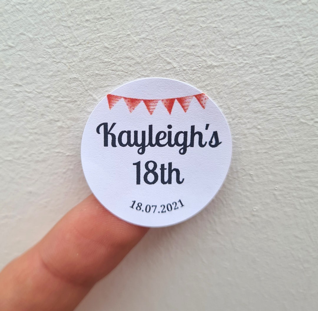 Personalised Birthday Stickers Party Bags Sweet Bags Customisable