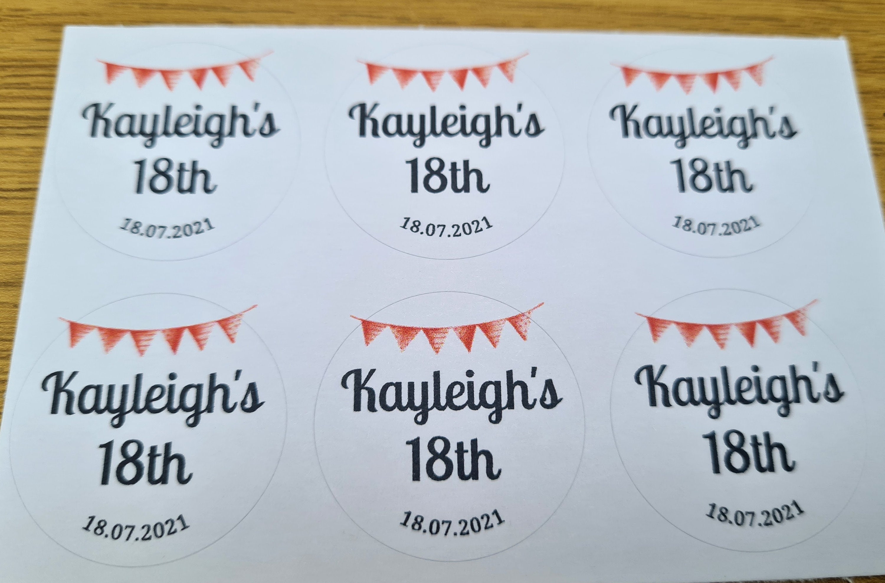 Personalised Birthday Stickers Party Bags Sweet Bags Etsy