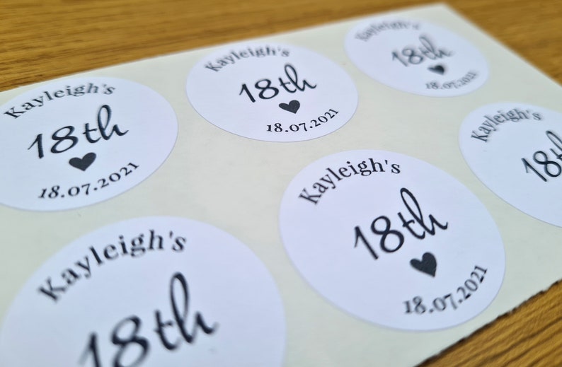 Personalised Birthday Stickers Party Bags Sweet Bags Etsy UK