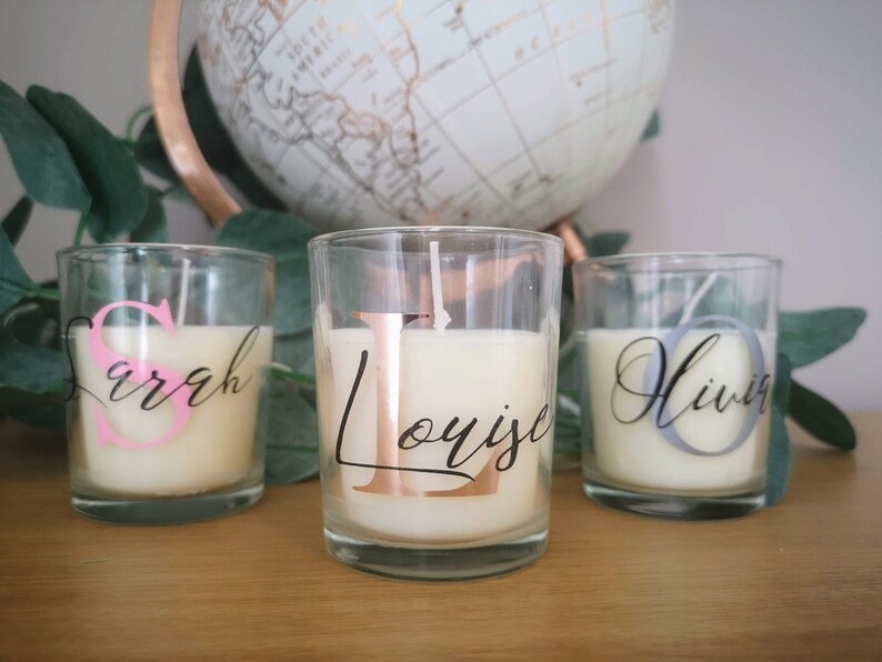 Personalised Candle With Initials Bridesmaid Boxes Bridal Etsy UK