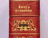 Antique Circa 1850 Lady 39 s Companion Sewing Needlework Etui Thimble, Scissors, Mechanical Pencil, Buttonhook, Velvet Pincushion Stiletto
