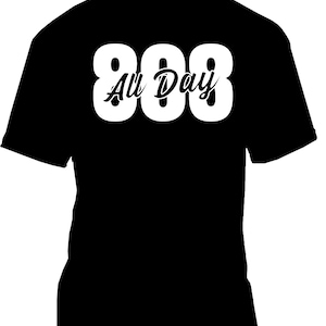 808 All Day Kurzarm Unisex T-Shirt, Aloha, Hawaii, Einzigartig, Einfach