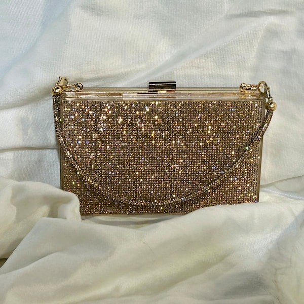 Mini Rhinestone Box Clutch