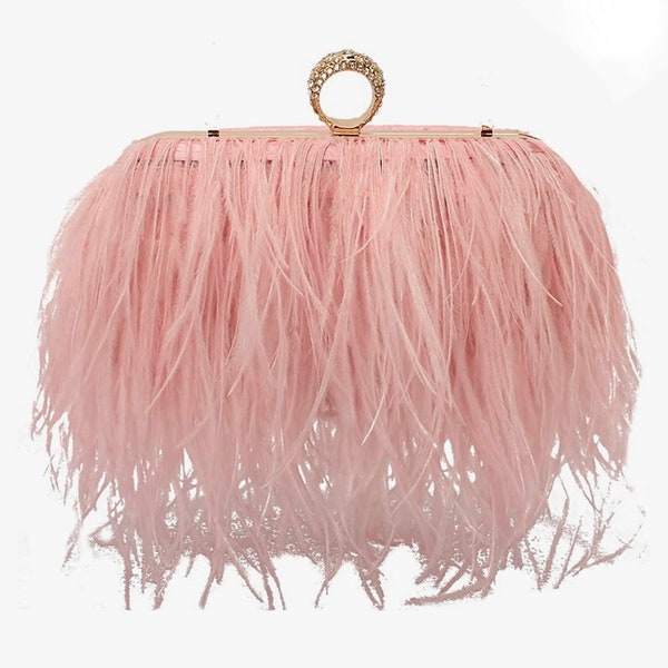 CEO Kenn Ostrich Feather Purse main image 0