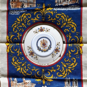 Commemorative Plate for Wedding/Tea Towel for Engagement HRH Prince Charles And Lady Diana Spencer1981