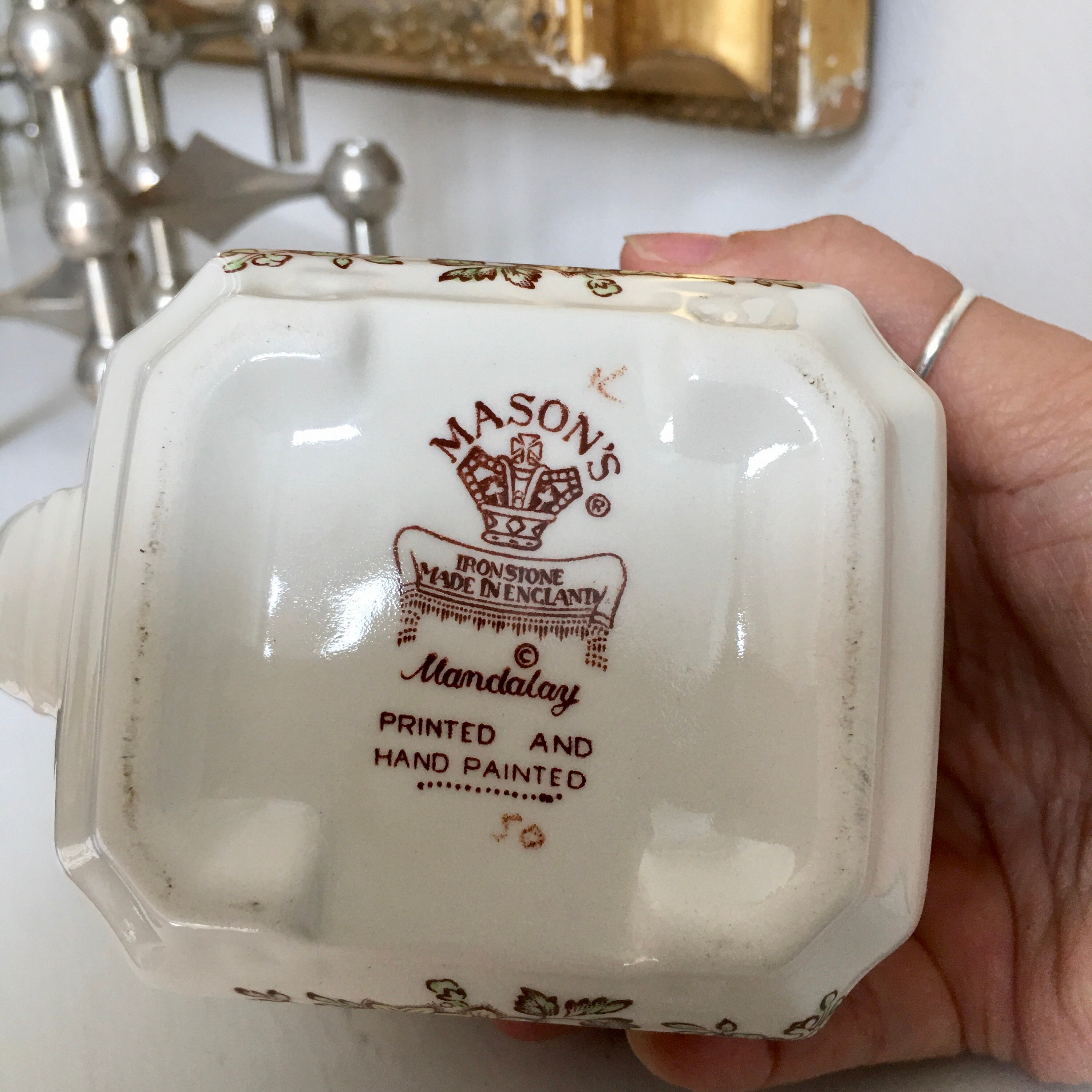 Masons Ironstone China Blue Mandalay Kettle/teapot 5 1/2 British