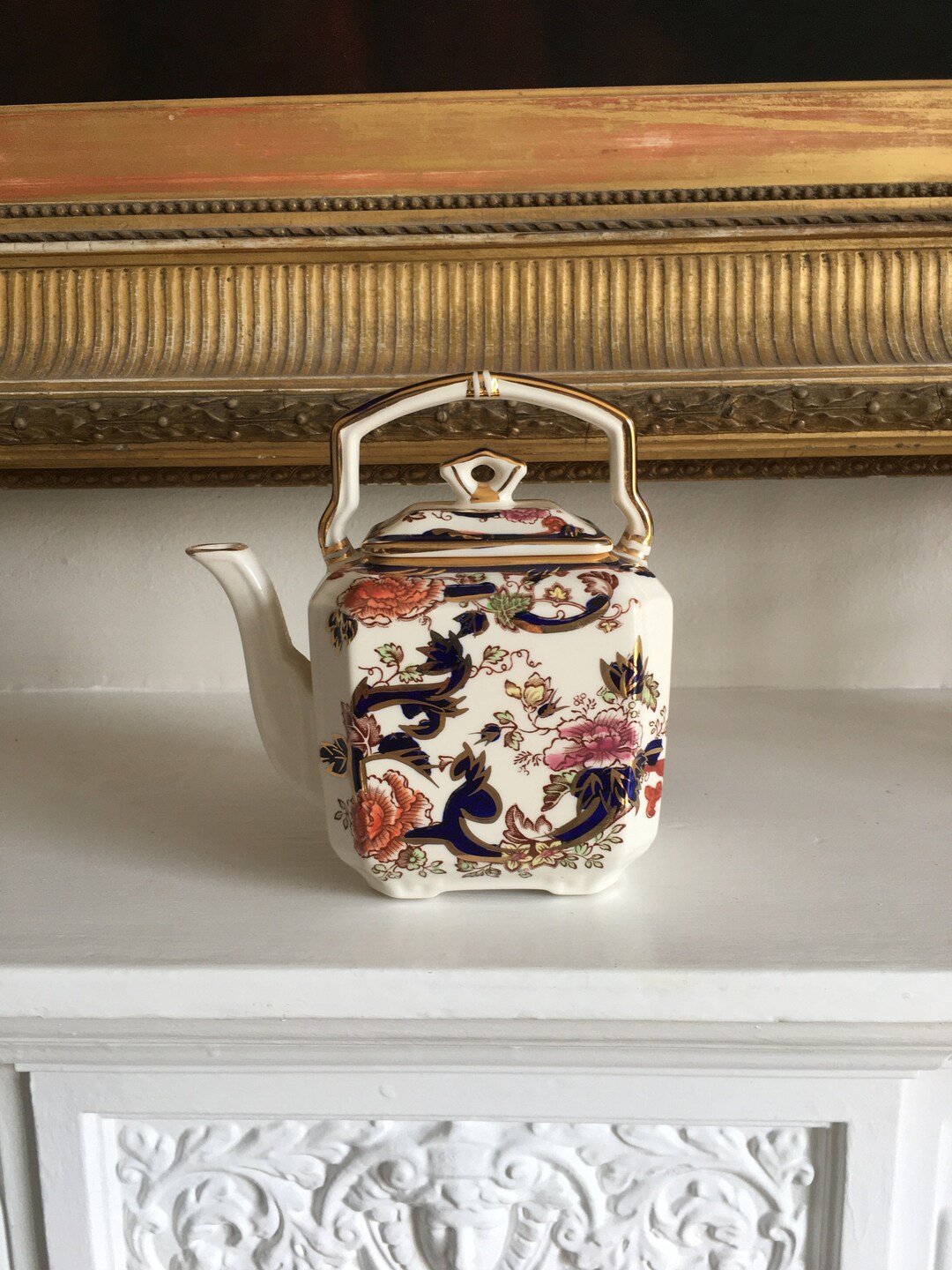 Masons Ironstone China Blue Mandalay Kettle/teapot 5 1/2 British