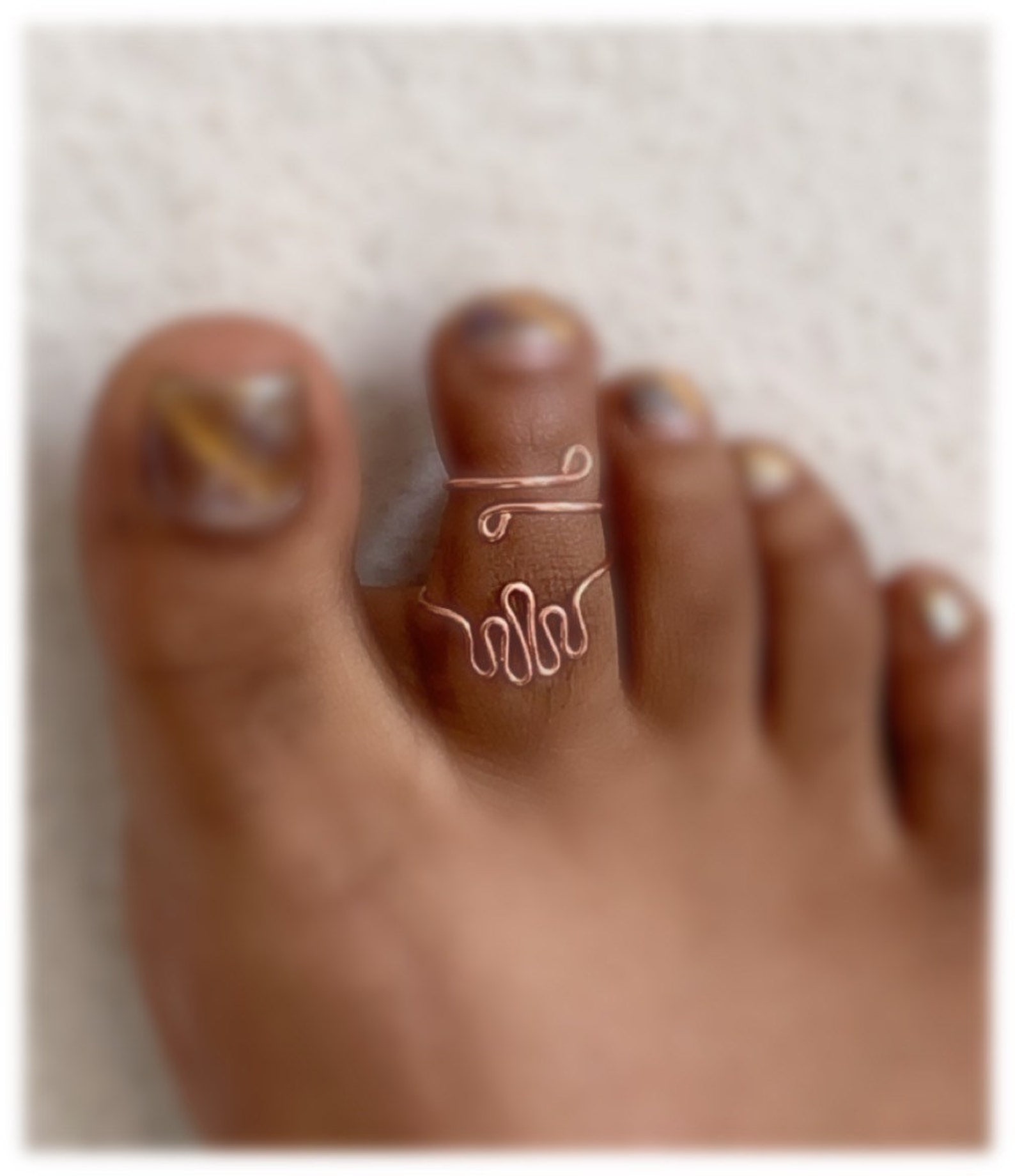 Copper Toe Ring Etsy