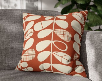 Oranjebruin Sierkussenhoes Scandinavische stam kussensloop kussen decoratief accent kussen Deens modern oranje interieur MCM kussens