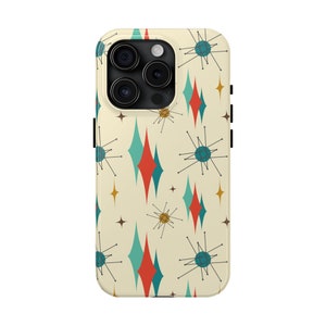 iPhone Hüllen Retro MCM Vintage Süße Handyhüllen Ästhetische Coole Atomic Starburst iPhone Hülle 7 8 11 12 13 14 15 XR XS Max Mini Pro Hülle