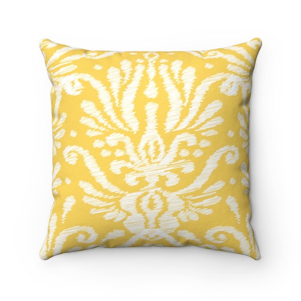 Ikat Pillow Cover Ikat Throw Pillow Ikat Cushion Accent Pillow Yellow Ikat Pillow Yellow Throw Pillow Mustard Ikat Pillow