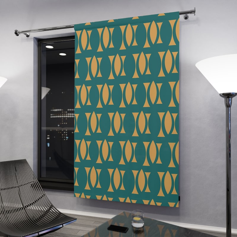Teal Curtains - Etsy