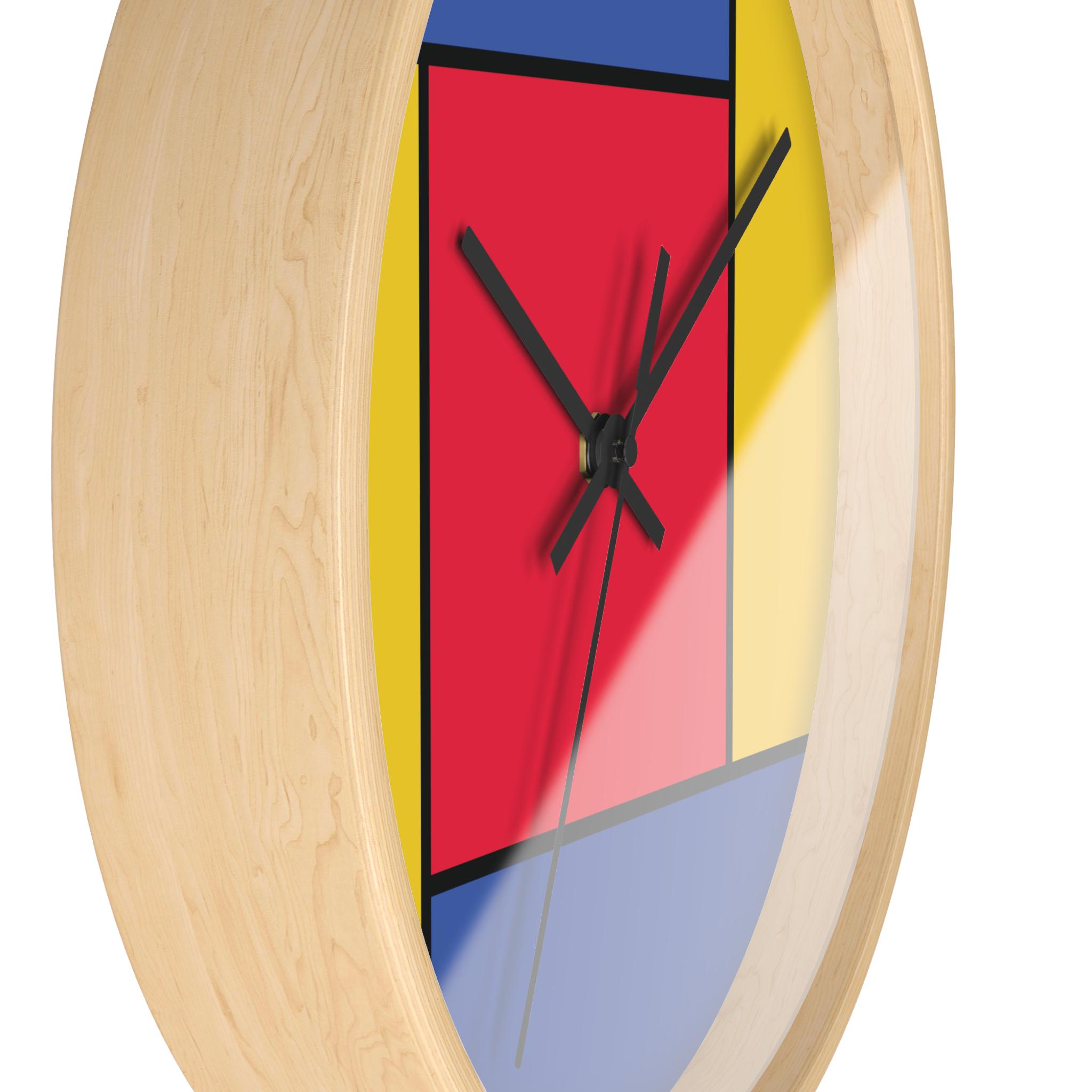Minimalist Wall Clock Modern Art Wall Hanging Living Room Color Block ...