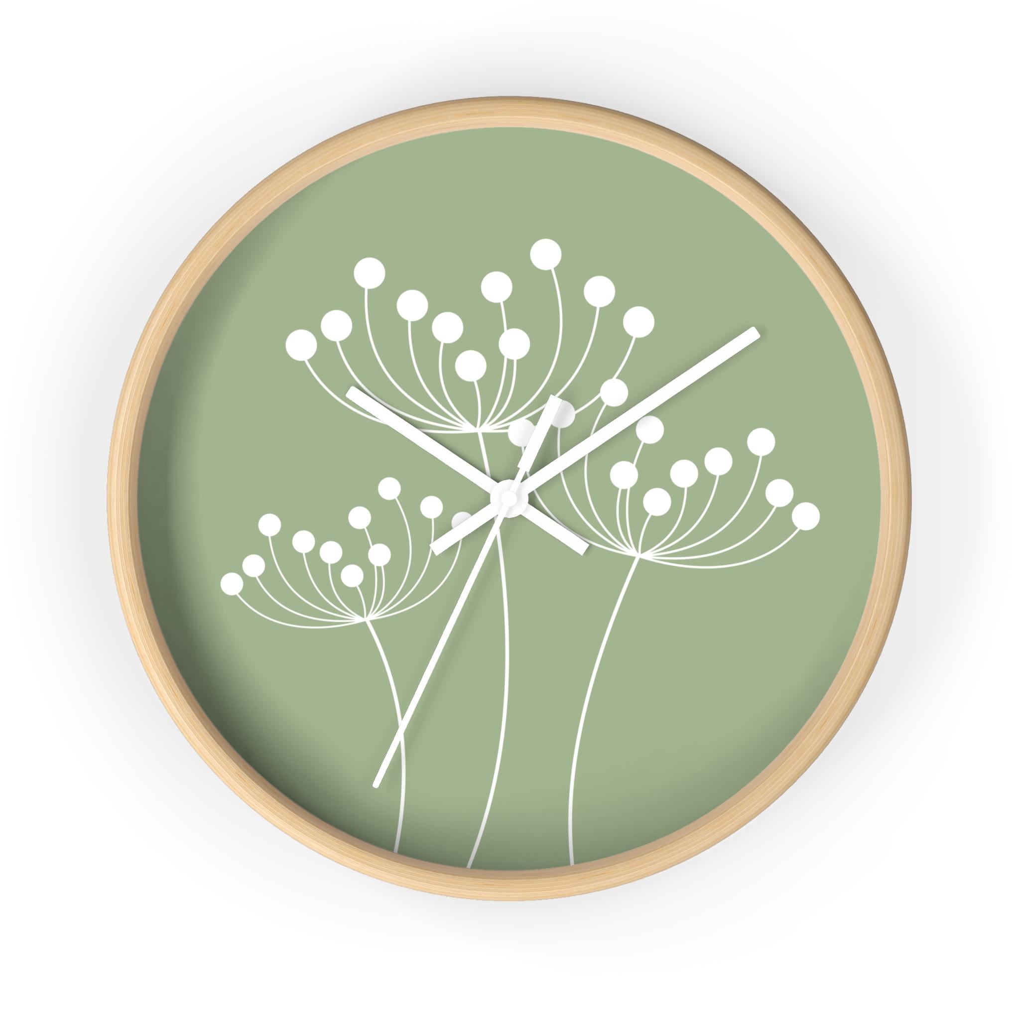 Dandelion Clock Scandinavian Design Floral Wall Decor Modern Abstract ...
