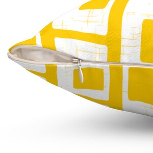 Fodera per cuscino da tiro senape Cuscino astratto giallo e bianco Mid-Century Modern Home Decor Cuscini decorativi MCM Federa per cuscino retrò Mid MOD immagine 8