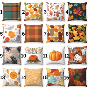 Pumpkin Throw Pillow Cover Fall Decor Burnt Orange Rust Halloween Harvest Patch Cushion Pillow Case Leaves Patio Retro Front Porch Autumn