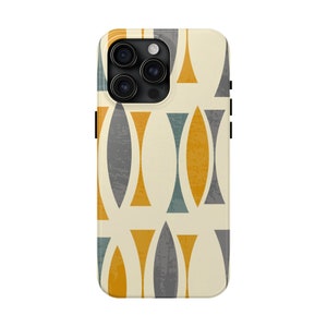 Abstrakt iPhone Hüllen Retro MCM Vintage Süße Handyhüllen Ästhetische Coole iPhone Hülle 7 8 11 12 13 14 15 XR XS Max Mini Pro Hülle Geometrisch