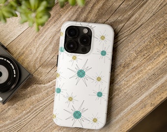 iPhone Case Samsung Retro MCM Vintage Cute Phone Cases Aesthetic Cool Atomic Starburst iPhone Cover 11 12 13 14 15 16 17 Max Mini Pro Case