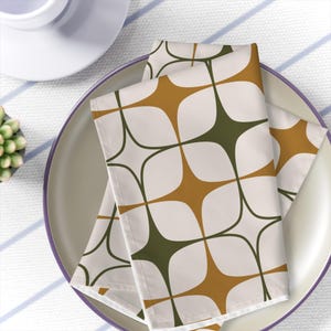 Mid Century Napkins MCM Party Accessories Retro Table Decor Dinner Vintage Napkins Mid Century Modern Atomic Starburst 1960s 50s Dining
