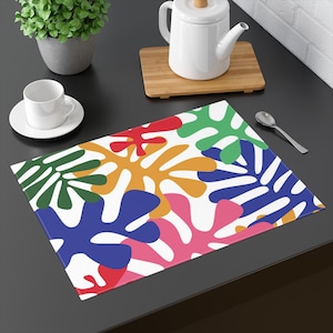 Matisse Placemat Modern Art Dining Decor Simple Shapes Abstract Placemat Scandinavian Table Decor Retro Accessories Danish Modern