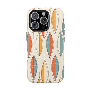 Abstrakte iPhone Hülle Retro MCM Vintage Süße Handy Hüllen Ästhetische Coole Geometrische iPhone Hülle 7 8 11 12 13 14 15 16 XR XS Max Mini Pro Hülle