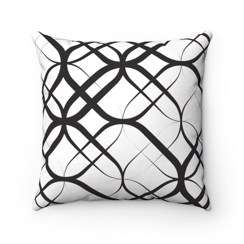 Black and White Throw Pillow Black and White Cushion Black and White ...