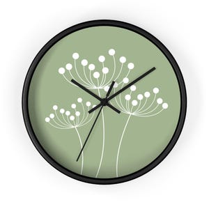 Dandelion Clock Scandinavian Design Floral Wall Decor Modern Abstract Flowers Wall Clock Vintage Atomic Kitchen Retro Clock MCM
