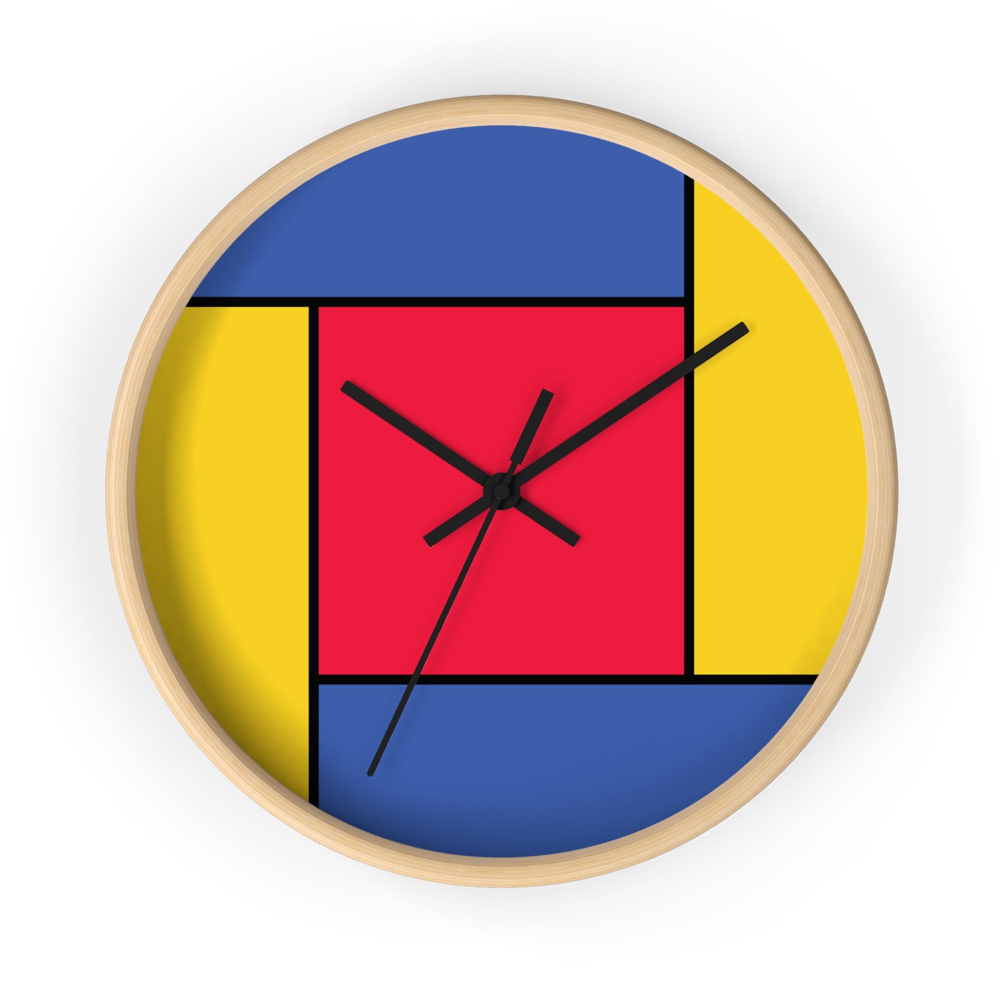 Minimalist Wall Clock Modern Art Wall Hanging Living Room Color Block ...