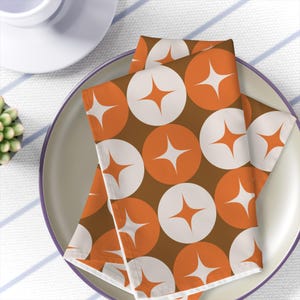 Mid Century Napkins MCM Party Accessories Retro Table Decor Dinner Vintage Napkins Mid Century Modern Atomic Starburst 1960s 50s Dining