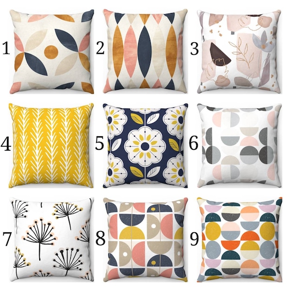 Illustration of Geometric Scandinavian Pattern Throw Pillow