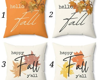 Hallo Herbst Kissenbezug, Gebrannte Orange Herbst Dekor