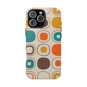 Mid Century iPhone Hüllen Retro MCM Vintage 50er 60er Jahre Handyhüllen Atomic Age Einzigartige iPhone Abdeckung 7 8 11 12 13 14 15 16 XR XS Max Mini Pro Hülle