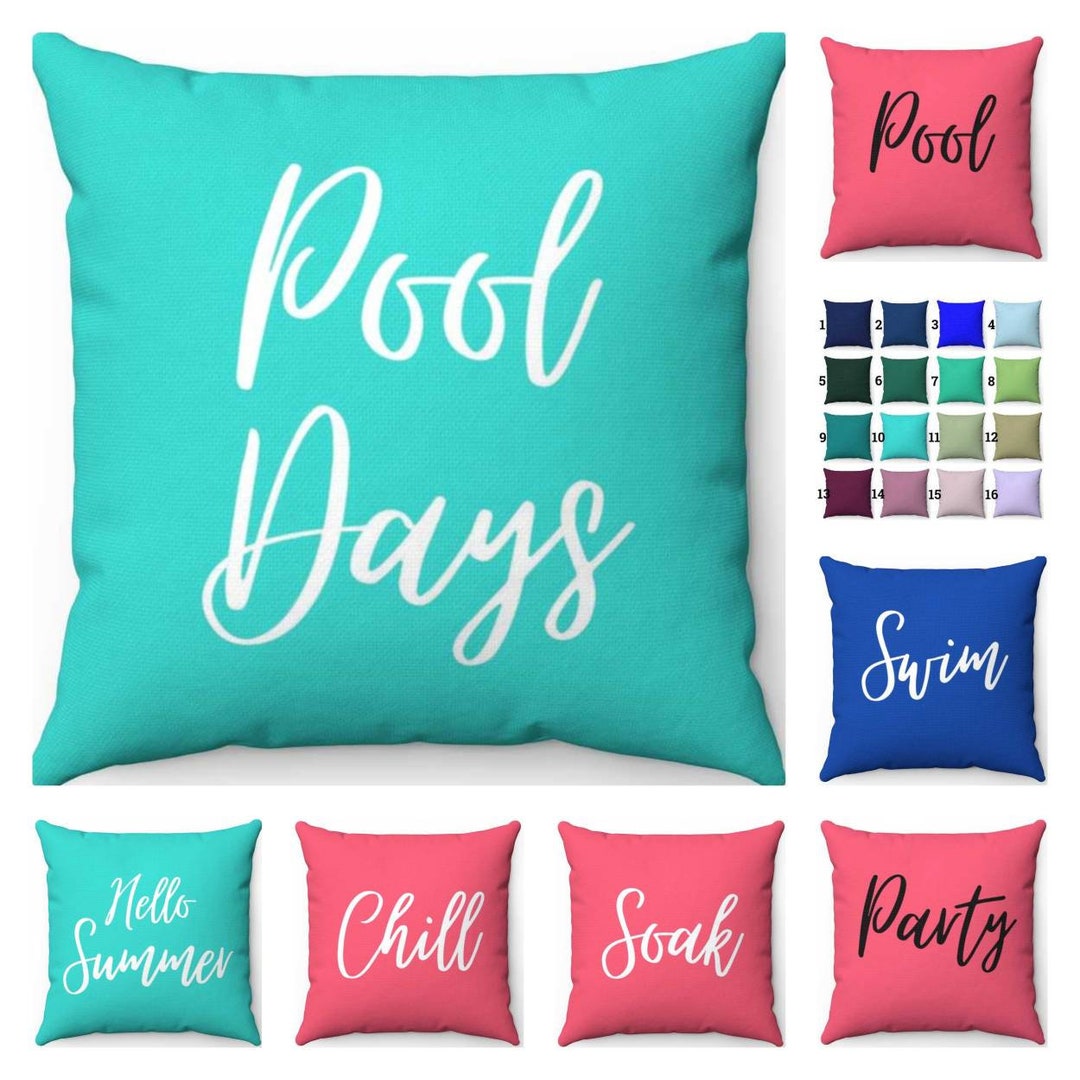 Custom Color Pool Pillow Cover Pool Party Decor Pool Decorative Pillow