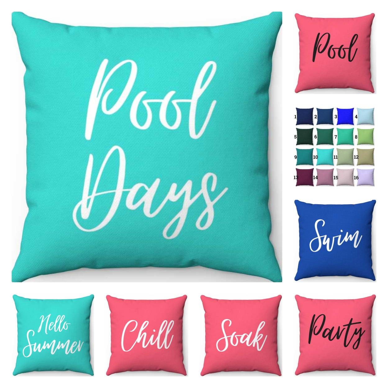 pool throw pillows