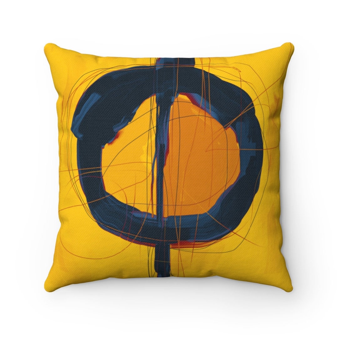 Abstract Mustard Pillow Cover Art Pillow Cover Abstract Pillow Cover