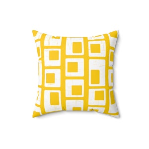 Fodera per cuscino da tiro senape Cuscino astratto giallo e bianco Mid-Century Modern Home Decor Cuscini decorativi MCM Federa per cuscino retrò Mid MOD immagine 6