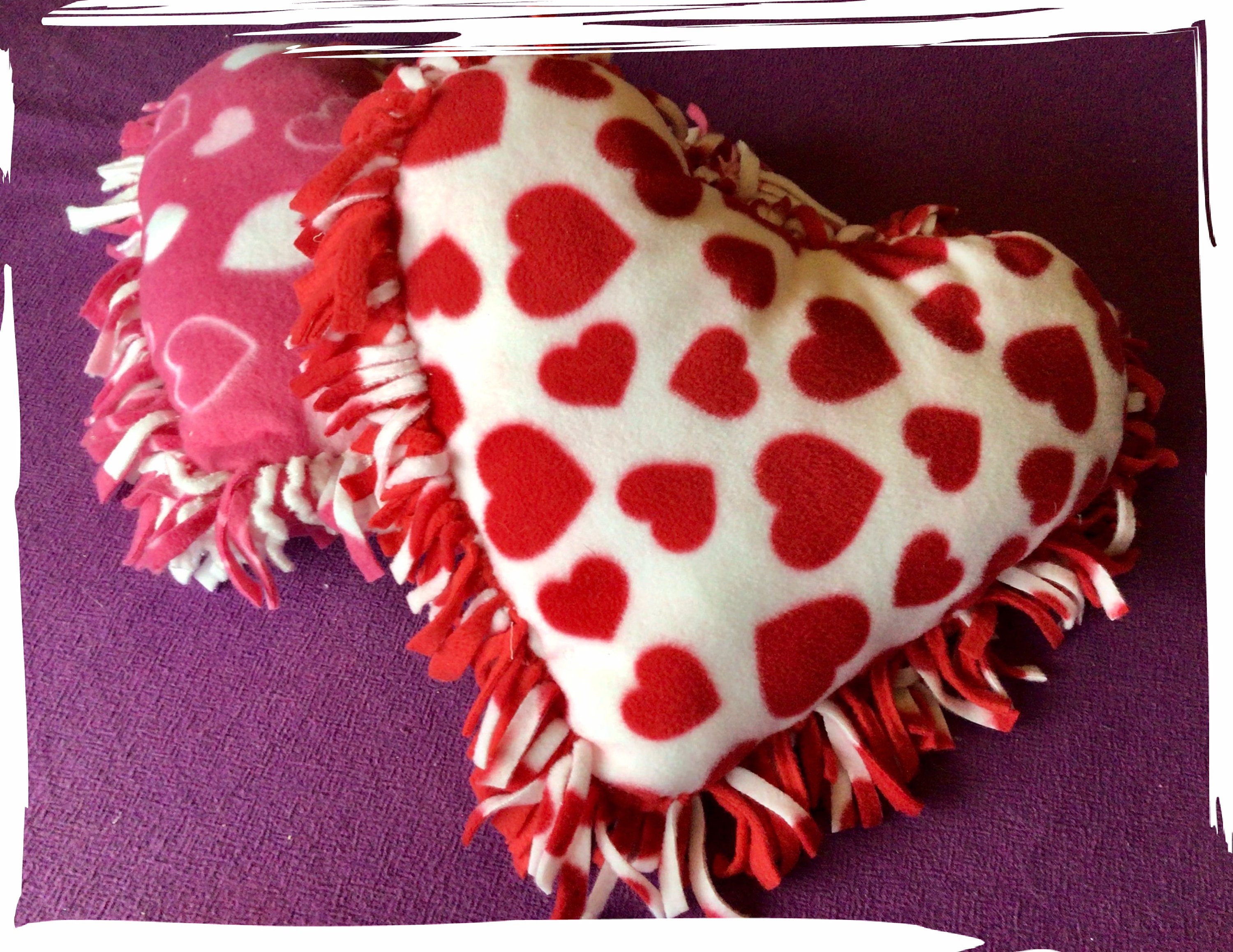 Heart cushion heart gift fleece cushion handmade loved Etsy