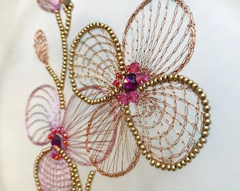 Fabrique Level 1 class, , Iris Flower Luneville embroidery kit + Video Tutorial Step-by-step class