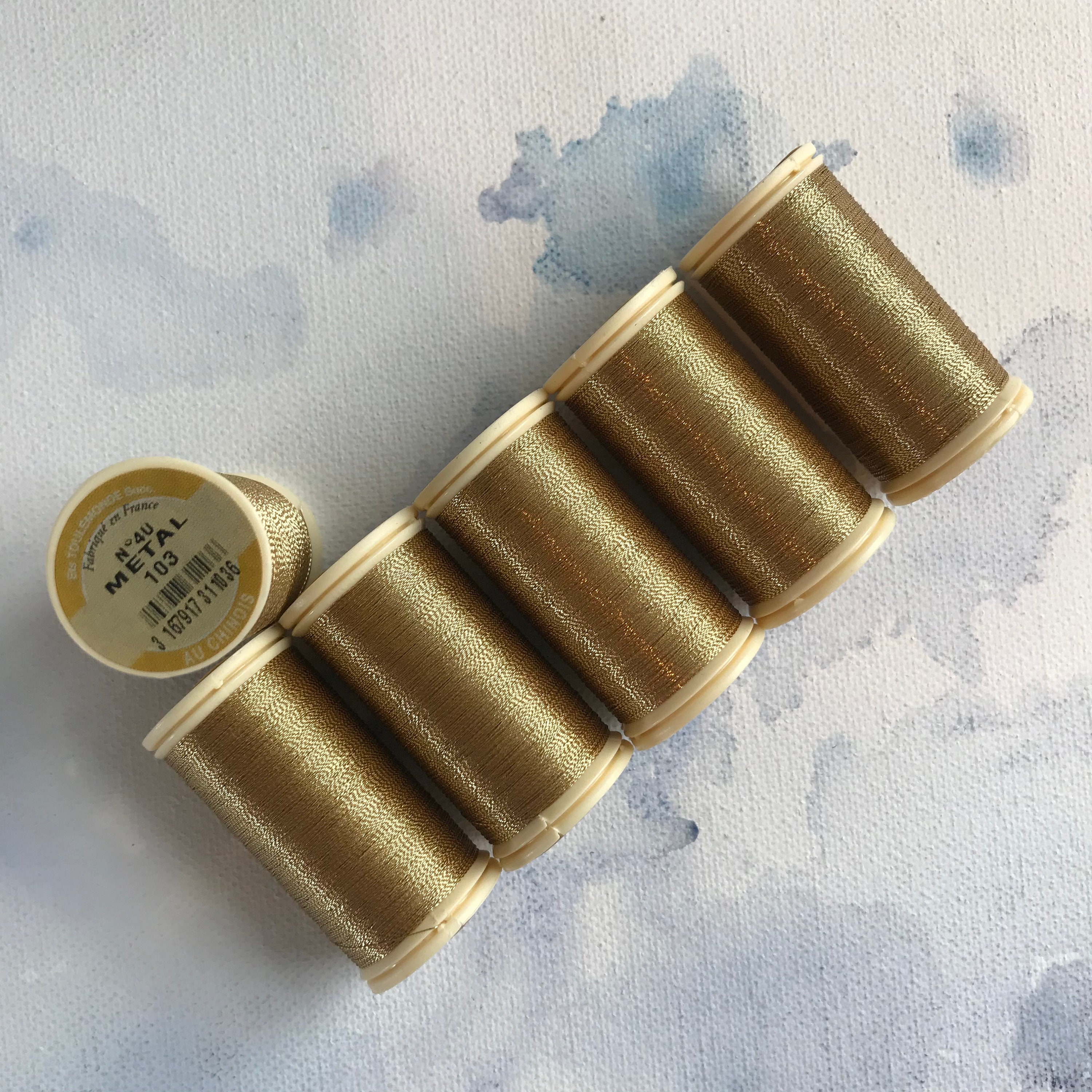 Sajou No. 103 Brass, Metallic Thread, Fil Au Chinois
