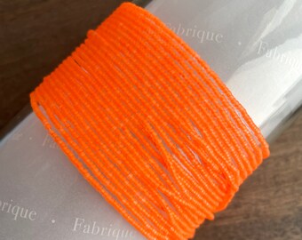 11/0 Neon orange, Rocailles Czech seed bead, strung bead, couture embroidery, Fabrique Studio