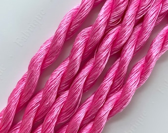 Fabrique Vivid Pink Silk Embroidery Thread, Hand Dyed Embroidery Thread, Artisan Thread