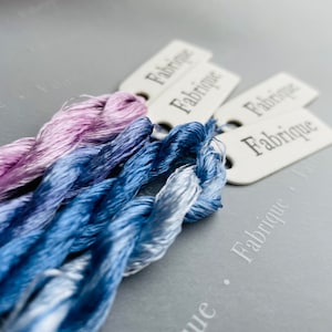 Fabrique sidenbroderitrådspaket, handfärgad broderitråd, hantverkstråd