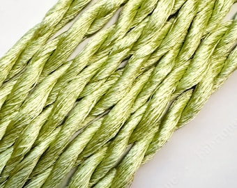 Fabrique Matcha Green Silk Embroidery Thread, Hand Dyed Embroidery Thread, Artisan Thread