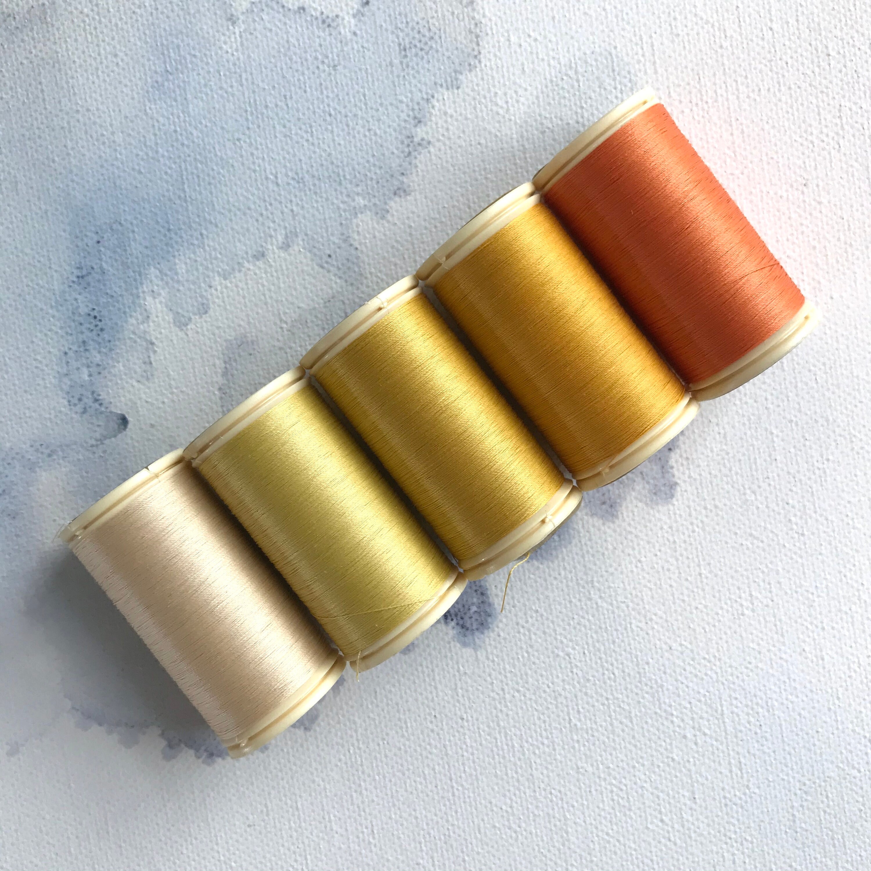 工芸品 sayoi Sajou No. 335 Canary Yellow, Waxed Cotton Gloving Thread