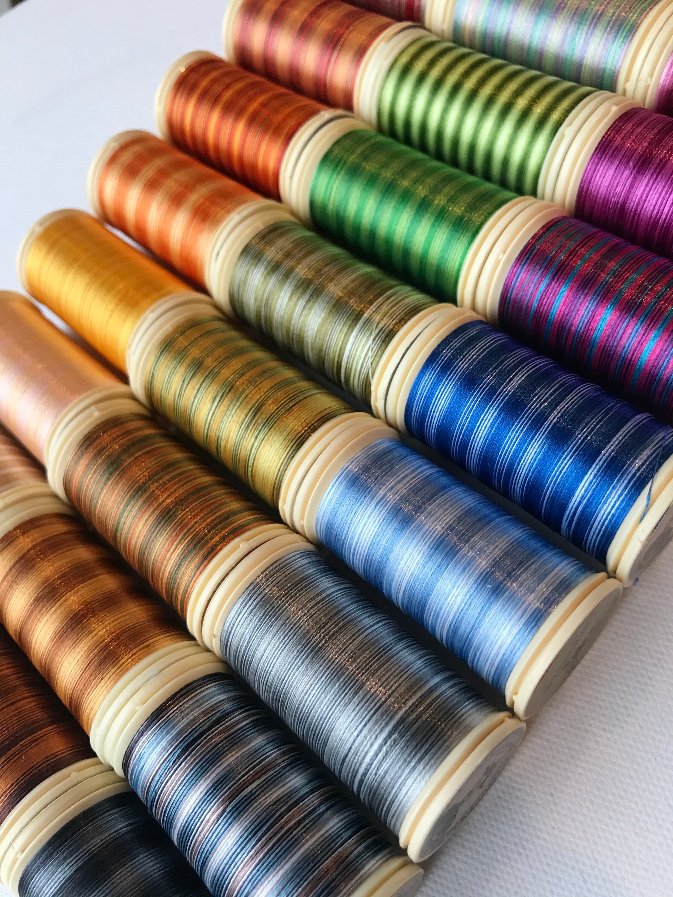 Junita 40's Special Vintage France製 Sajou Glossy Variegated Thread 30 Color Set, Fil Au Chinois