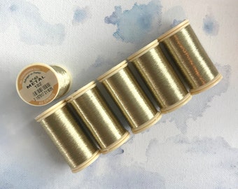 Sajou No. 102 Gold, Metallic thread, Fil Au Chinois Luneville tambour thread