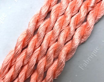 Fabrique Coral Blush Silk Embroidery Thread, Hand Dyed Embroidery Thread, Artisan Thread