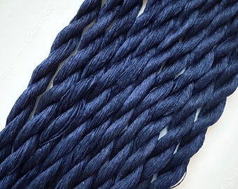 Fabrique Navy Blue Silk Embroidery Thread, Hand Dyed Embroidery Thread, Artisan Thread