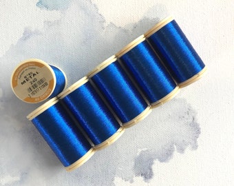 Sajou No. 240 Pure Blue, Metallic thread, Fil Au Chinois Luneville tambour thread
